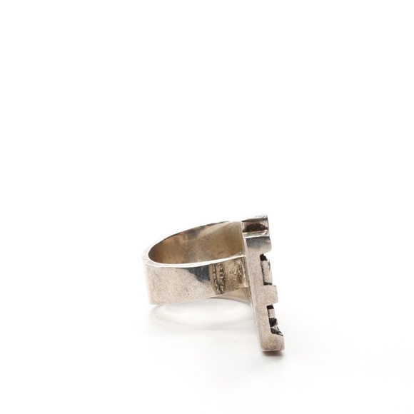 King Baby Studio Flag With Scrolls Ring Fine Silver .925 MSRP 545 Size 11 - Picture 6 of 11